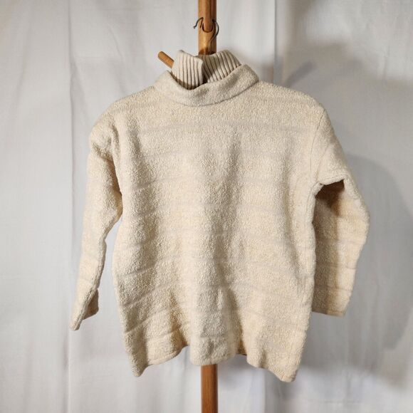 Escada Size‎ 36 Small $482 Cream Cashmere Wool Blend Turtleneck Designer Sweater - Picture 4 of 16